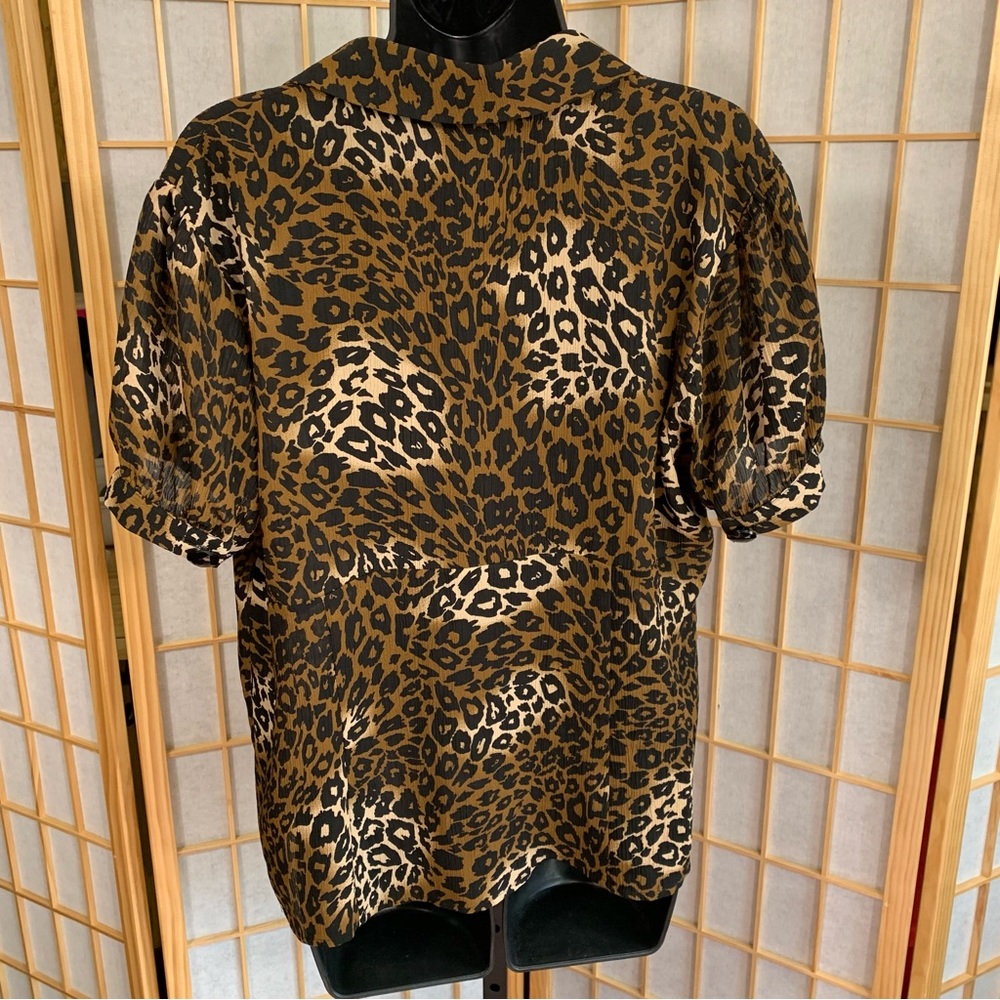 Scott Taylor Animal Print Ruffle Blouse - Picture 4 of 8